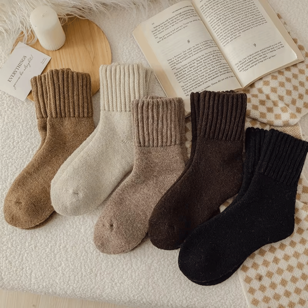 Elodie Cozy Sweater Socks - 5 Pairs