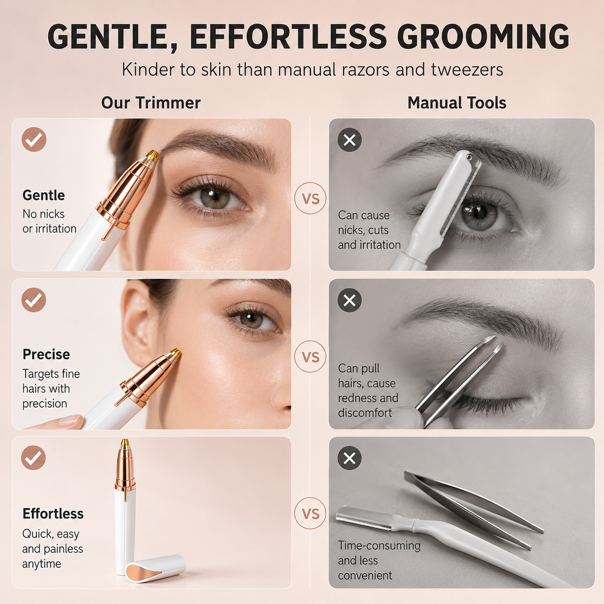 Evina™ PrecisionGlow Face Trimmer