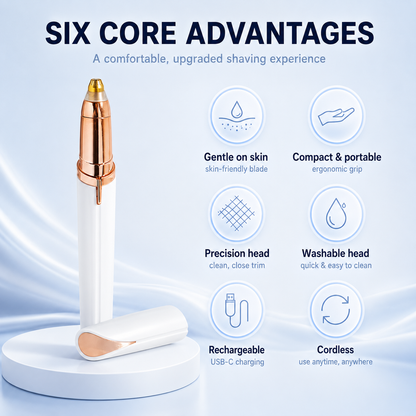 Evina™ PrecisionGlow Face Trimmer